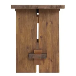 Benches & Ottomans-Kirkland's Home Aged Brown Acacia Wood Board Bench