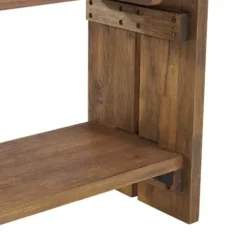 Benches & Ottomans-Kirkland's Home Aged Brown Acacia Wood Board Bench