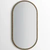 Decorative Mirrors-Kirkland's Home Aged Gold Beaded Frame Metal Wall Mirror