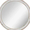 Decorative Mirrors-Kirkland's Home Aged Wood Round Mirror White