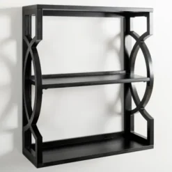 Shelves-Kirkland's Home Agnes Black 3-Tier Wall Shelf