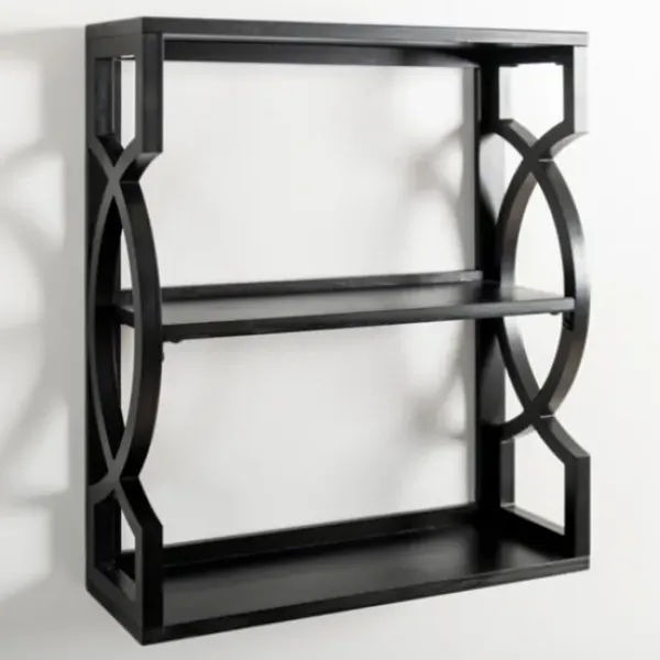 Shelves-Kirkland's Home Agnes Black 3-Tier Wall Shelf