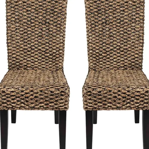 Dining Chairs-Kirkland's Home Alana Water Hyacinth Parson Chairs, Set Of 2 Brown