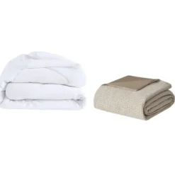 Duvets-Kirkland's Home Alaya 4-Pc. California King Waffle Duvet Set Tan