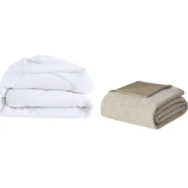 Duvets-Kirkland's Home Alaya 4-Pc. California King Waffle Duvet Set Tan
