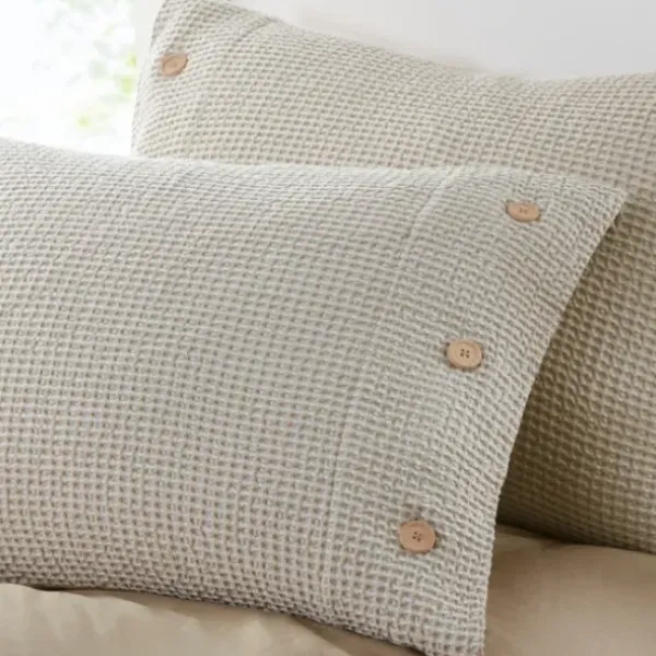 Duvets-Kirkland's Home Alaya 4-Pc. California King Waffle Duvet Set Tan