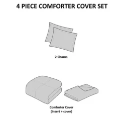 Duvets-Kirkland's Home Alaya 4-Pc. Full/Queen Waffle Duvet Set Tan