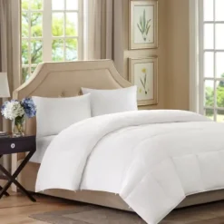 Comforters-Kirkland's Home All Season Down Alternative King Comforter White