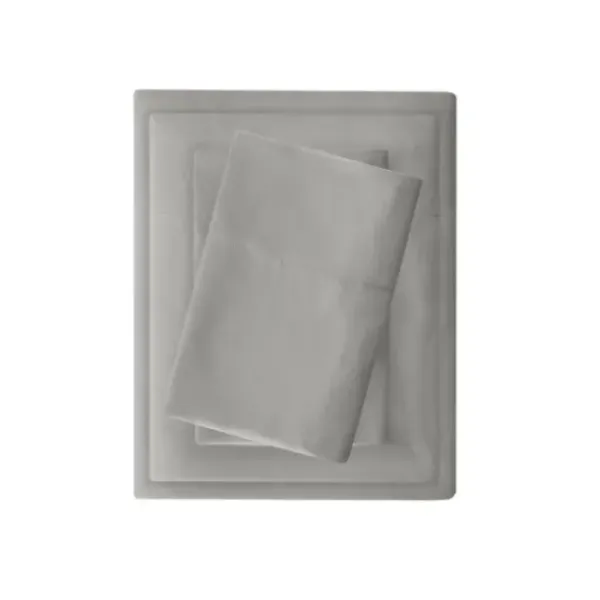 Bed Sheets-Kirkland's Home All Season Moisture Wicking King Sheet Set Gray
