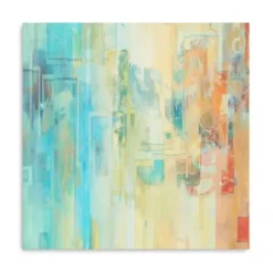 Canvas Art-Kirkland's Home Alley Walls Canvas Art Print Blue/Yellow