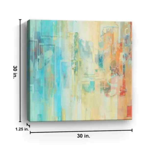 Canvas Art-Kirkland's Home Alley Walls Canvas Art Print Blue/Yellow