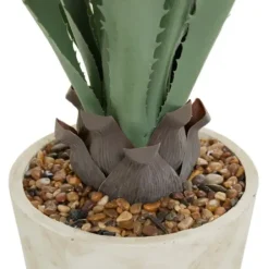 Arrangements & Greenery-Kirkland's Home Aloe Barbadensis In Pebble Planter Green/White