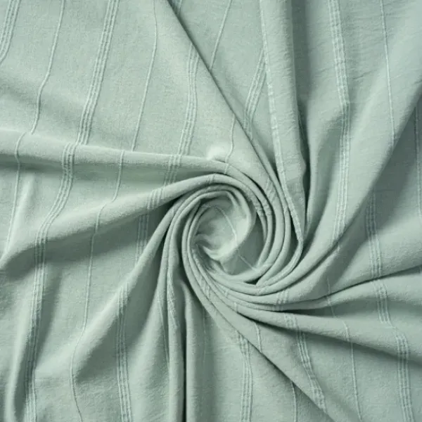 Blankets & Throws-Kirkland's Home Aloe Woven Stripes Cotton Throw Blue