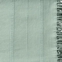 Blankets & Throws-Kirkland's Home Aloe Woven Stripes Cotton Throw Blue