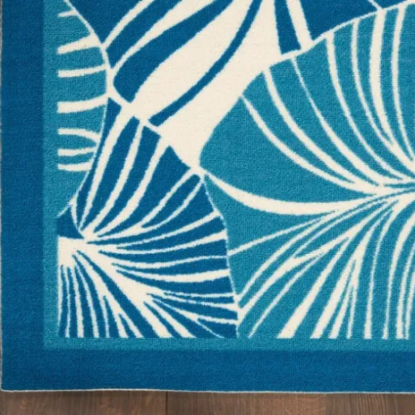 Outdoor Rugs-Kirkland's Home Aloha Black Geometric Indoor/Outdoor Area Rug, 5X7 Black/Gray