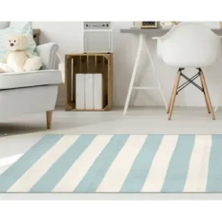 Outdoor Rugs-Kirkland's Home Aloha Blue Geometric Indoor/Outdoor Area Rug, 6X9 Blue/Gray