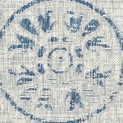 Outdoor Rugs-Kirkland's Home Aloha Blue Geometric Indoor/Outdoor Area Rug, 9X12 Blue/Gray