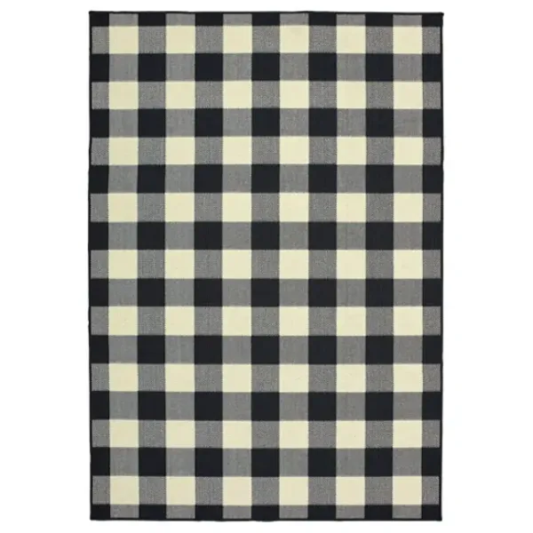 Outdoor Rugs-Kirkland's Home Aloha Blue Medallion Indoor/Outdoor Area Rug, 5X7 Blue/Gray