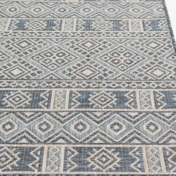 Outdoor Rugs-Kirkland's Home Aloha Botanical Indoor/Outdoor Rug, 5X7 Blue