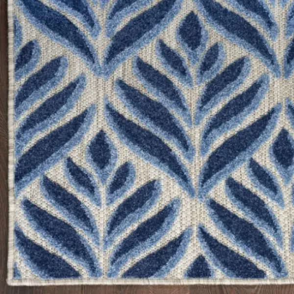 Outdoor Rugs-Kirkland's Home Aloha Botanical Indoor/Outdoor Rug, 3X5 Blue