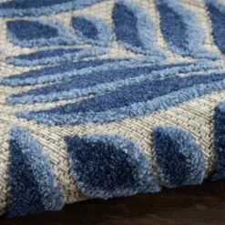 Outdoor Rugs-Kirkland's Home Aloha Botanical Indoor/Outdoor Rug, 3X5 Blue