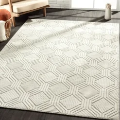 Outdoor Rugs-Kirkland's Home Aloha Ivory Botanical Indoor/Outdoor Area Rug, 3X5 Ivory/Gray