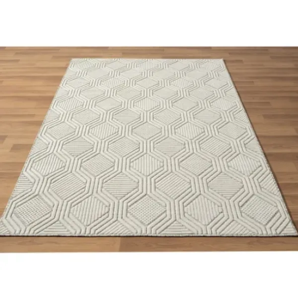 Outdoor Rugs-Kirkland's Home Aloha Ivory Botanical Indoor/Outdoor Area Rug, 3X5 Ivory/Gray