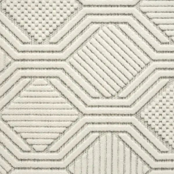Outdoor Rugs-Kirkland's Home Aloha Ivory Botanical Indoor/Outdoor Area Rug, 3X5 Ivory/Gray