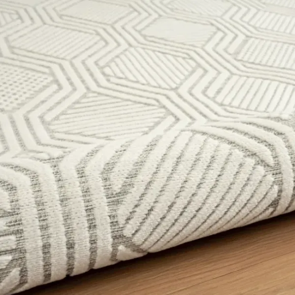 Outdoor Rugs-Kirkland's Home Aloha Ivory Botanical Indoor/Outdoor Area Rug, 3X5 Ivory/Gray