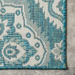 Outdoor Rugs-Kirkland's Home Aloha Ivory Botanical Indoor/Outdoor Area Rug, 5X7 Ivory/Gray
