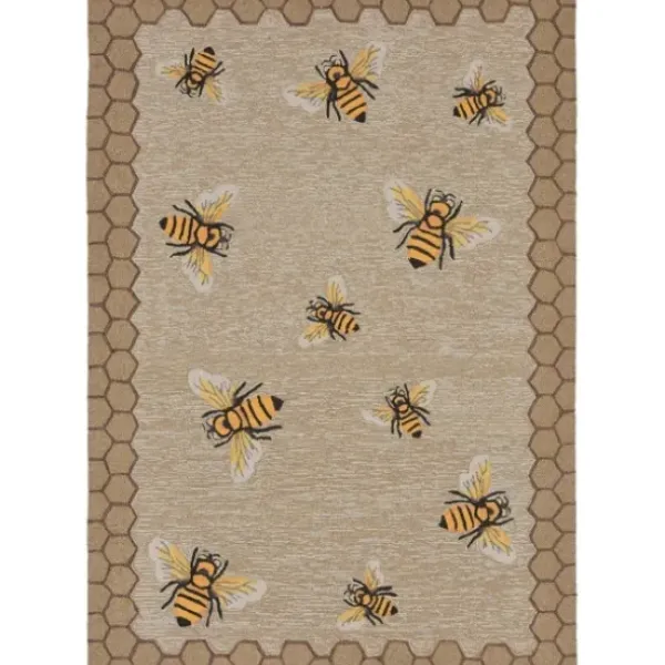 Outdoor Rugs-Kirkland's Home Aloha Ivory Geometric Indoor/Outdoor Area Rug, 3X5 Ivory/Gray