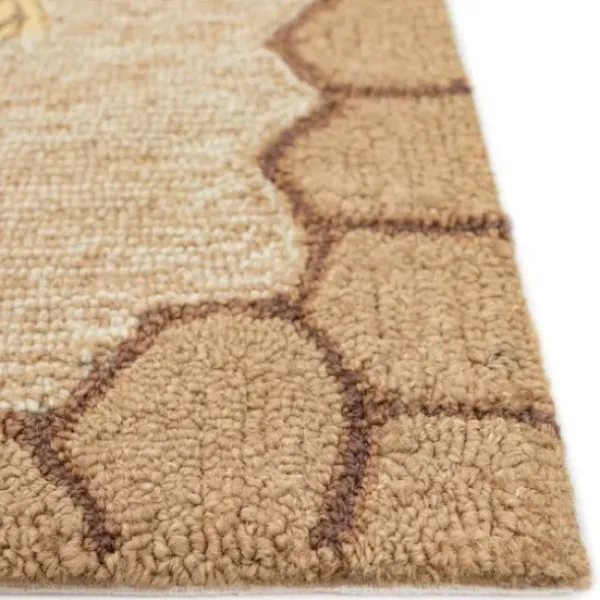 Outdoor Rugs-Kirkland's Home Aloha Ivory Geometric Indoor/Outdoor Area Rug, 3X5 Ivory/Gray