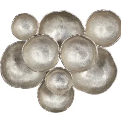 Wall Plaques-Kirkland's Home Aluminum Clustered Bowls Wall Plaque Silver
