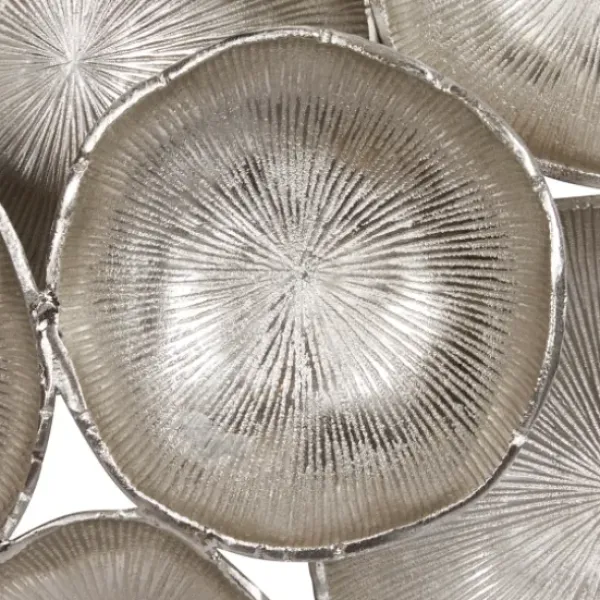 Wall Plaques-Kirkland's Home Aluminum Clustered Bowls Wall Plaque Silver