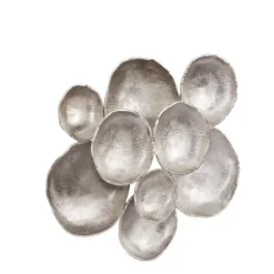 Wall Plaques-Kirkland's Home Aluminum Clustered Bowls Wall Plaque Silver