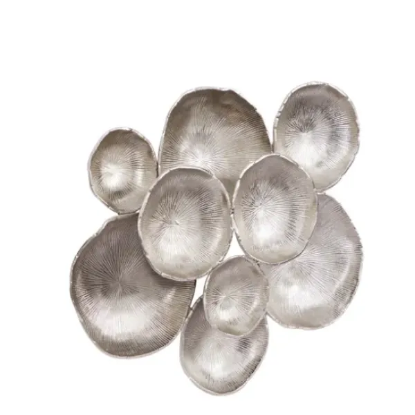 Wall Plaques-Kirkland's Home Aluminum Clustered Bowls Wall Plaque Silver