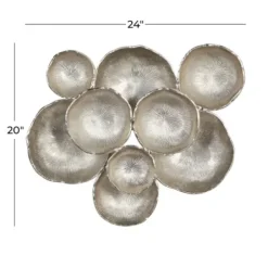 Wall Plaques-Kirkland's Home Aluminum Clustered Bowls Wall Plaque Silver