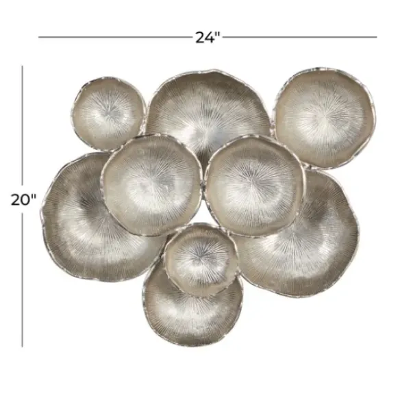 Wall Plaques-Kirkland's Home Aluminum Clustered Bowls Wall Plaque Silver