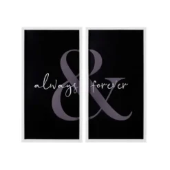Wall Quotes & Signs-Kirkland's Home Always & Forever Framed Wall Plaques, Set Of 2 Black