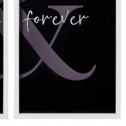 Wall Quotes & Signs-Kirkland's Home Always & Forever Framed Wall Plaques, Set Of 2 Black