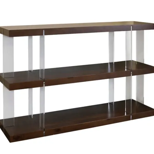 Console Tables-Kirkland's Home Amari Chestnut Acrylic Console Table Brown