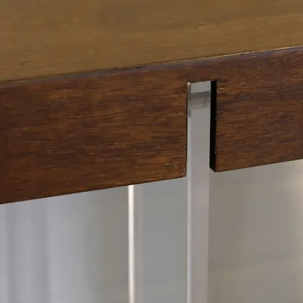 Console Tables-Kirkland's Home Amari Chestnut Acrylic Console Table Brown
