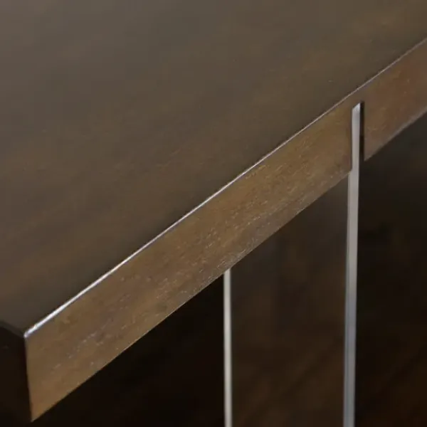 Coffee Tables-Kirkland's Home Amari Chestnut Acrylic Coffee Table Brown
