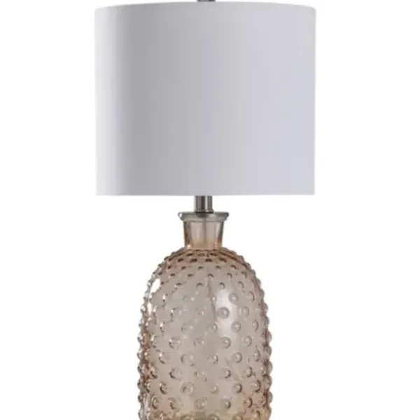 Table Lamps-Kirkland's Home Amber Tinted Glass Jar Table Lamp Tan