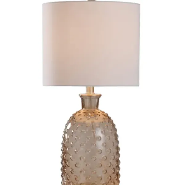 Table Lamps-Kirkland's Home Amber Tinted Glass Jar Table Lamp Tan