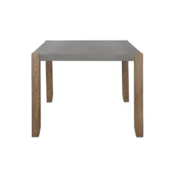 Dining Tables-Kirkland's Home Amber Wood Faux Concrete Top Dining Table Brown
