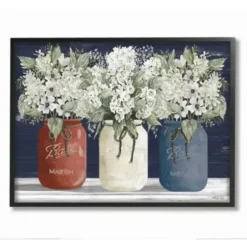Framed Art-Kirkland's Home Americana Floral Bouquets Framed Art Print Black
