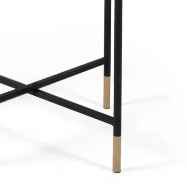 Accent & End Tables-Kirkland's Home Anastasia Mirrored Metal Accent Tables, Set Of 3 Black