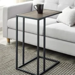Accent & End Tables-Kirkland's Home And Black C-Table Gray