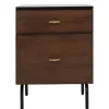 Nightstands-Kirkland's Home And Black 2-Drawer Nightstand Brown